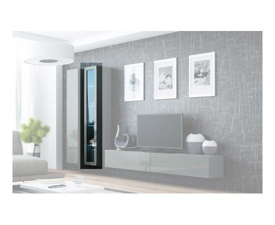 Cama Meble Cama Glass-case VIGO '180' 180/40/30 grey/grey gloss