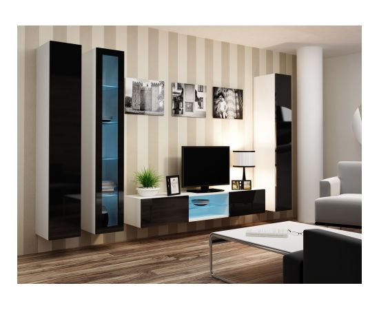 Cama Meble Cama Glass-case VIGO '180' 180/40/30 white/black gloss