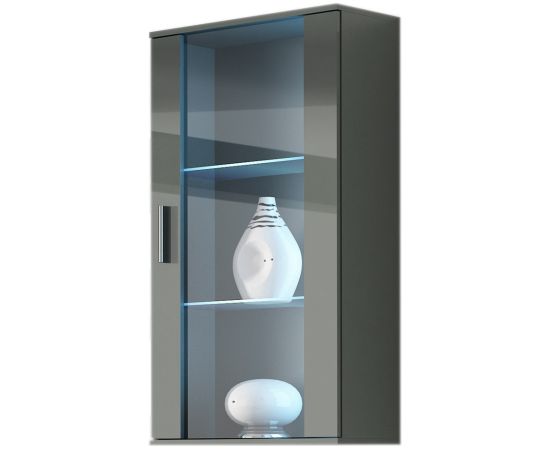 Cama Meble Cama hanging display cabinet SOHO grey/grey gloss