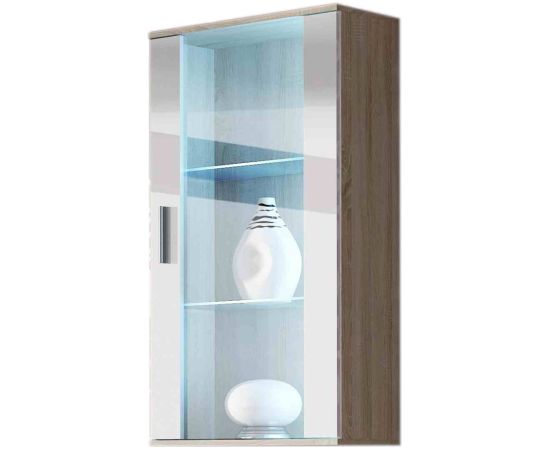 Cama Meble Cama hanging display cabinet SOHO sonoma oak/white gloss