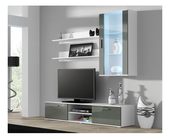 Cama Meble Cama hanging display cabinet SOHO white/grey gloss