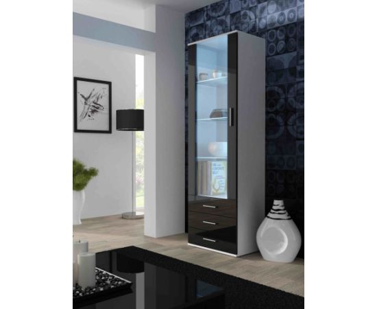 Cama Meble Cama display cabinet SOHO S1 white/black gloss