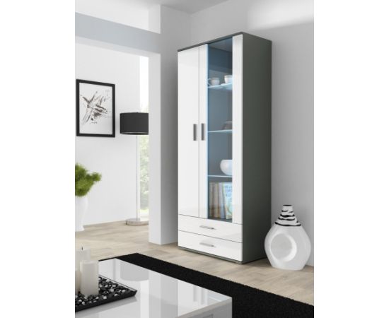 Cama Meble Cama display cabinet SOHO S6 2D2S grey/white gloss