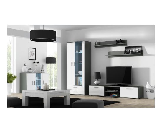 Cama Meble Cama display cabinet SOHO S6 2D2S grey/white gloss