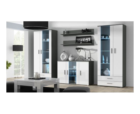 Cama Meble Cama display cabinet SOHO S6 2D2S grey/white gloss