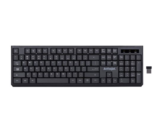 Activejet K-3911W Keyboard wireless black with 1x 1.5V AAA battery