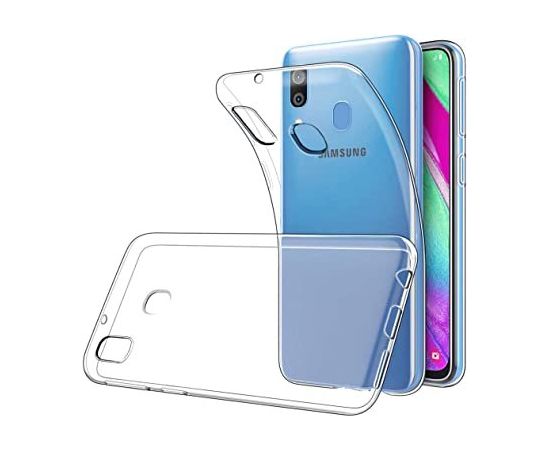 Fusion Ultra Back Case 1 mm Izturīgs Silikona Aizsargapvalks Priekš Samsung A405 Galaxy A40 Caurspīdīgs