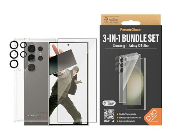 PanzerGlass Bundle 3in1 Sam S24 Ultra S928 Hardcase + Screen Protector + Camera Lens B1212+7352