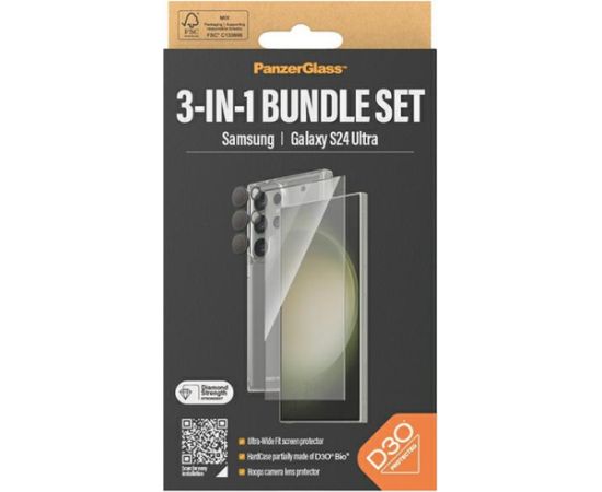 PanzerGlass Bundle 3in1 Sam S24 Ultra S928 Hardcase + Screen Protector + Camera Lens B1212+7352