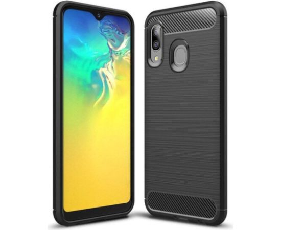 Fusion Trust Back Case Silikona Aizsargapvalks Priekš Samsung A405 Galaxy A40 Melns