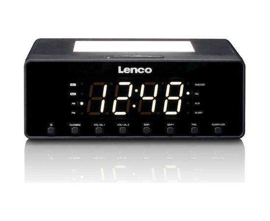 Clock radio with night light Lenco CR540BK