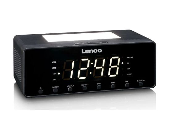 Clock radio with night light Lenco CR540BK