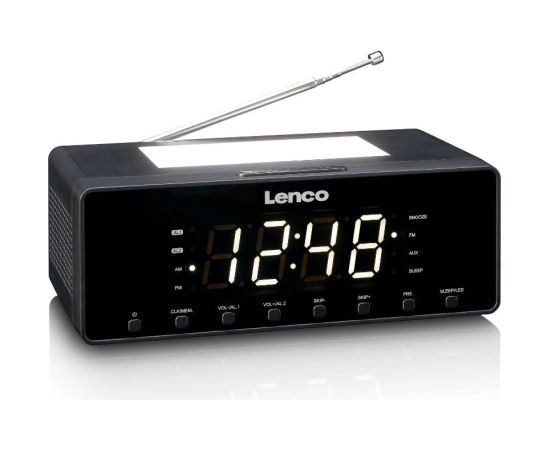 Clock radio with night light Lenco CR540BK