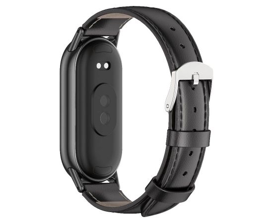 Tech-Protect Leatherfit siksniņa Xiaomi Smart Band 8 | 8 NFC - melna