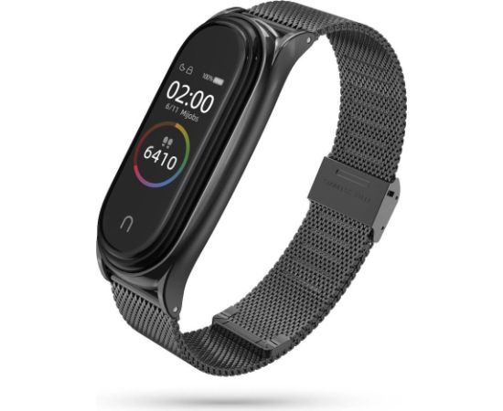 Tech-Protect MilaneseBand siksniņa Xiaomi Mi Smart Band 5 | 6 | 6 NFC - melna