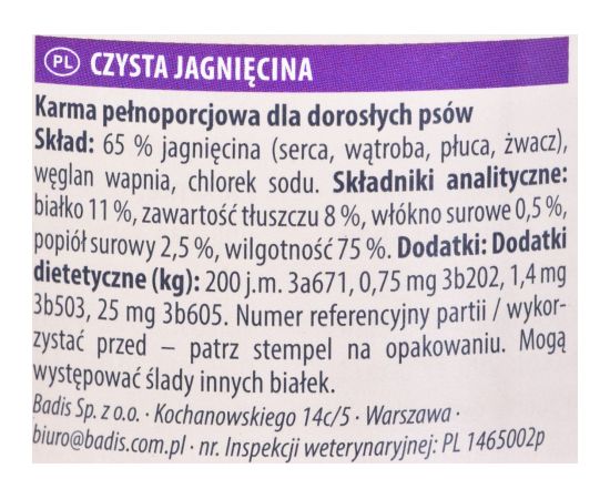 Animonda GranCarno Single Protein smak: jagnięcina - puszka 400 g