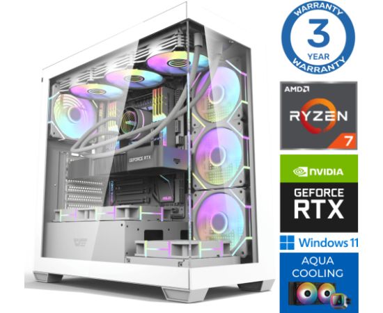 INTOP AQUA Ryzen 7 7700X 64GB DDR5 1TB SSD M.2 NVME+2TB RTX4070 SUPER 12GB WIN11