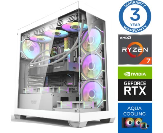 INTOP AQUA Ryzen 7 7700X 64GB DDR5 1TB SSD M.2 NVME RTX4070 12GB no-OS