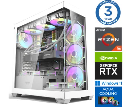 INTOP AQUA Ryzen 5 7600X 64GB DDR5 1TB SSD M.2 NVME+2TB RTX4060 8GB WIN11