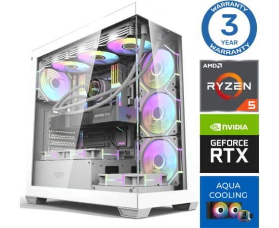 INTOP AQUA Ryzen 5 7600X 64GB DDR5 1TB SSD M.2 NVME+2TB RTX4060Ti 8GB no-OS