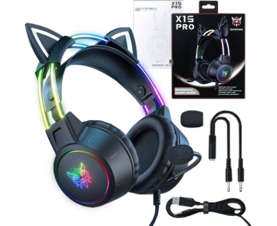 ONIKUMA X15 PRO Gaming headset Cat (Black)