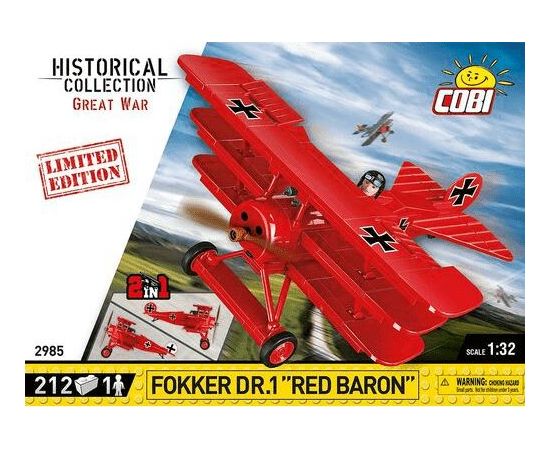 Cobi Historical Collection Great War Fokker Dr.1 Red Baron (2986)