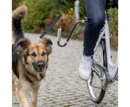 Trixie Zestaw rowerowy ze smyczą, dla średnich i dużych psów, grafitowy, w kształtcie U, M-XL