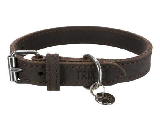 Trixie Rustic obroża, dla psa, ciemnobrązowa, XS–S: 27–34 cm/18 mm, z grubej skóry