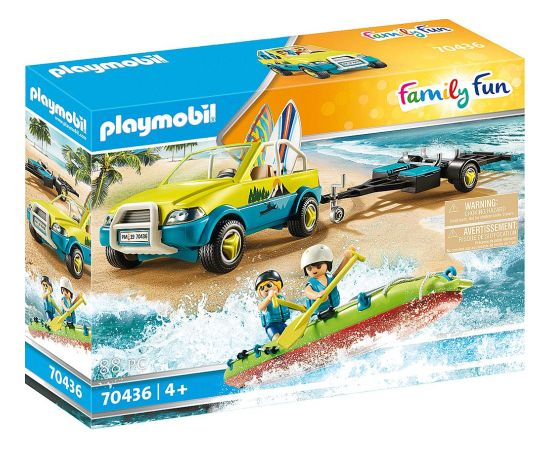 Playmobil Auto z przyczepką na kanu (70436)