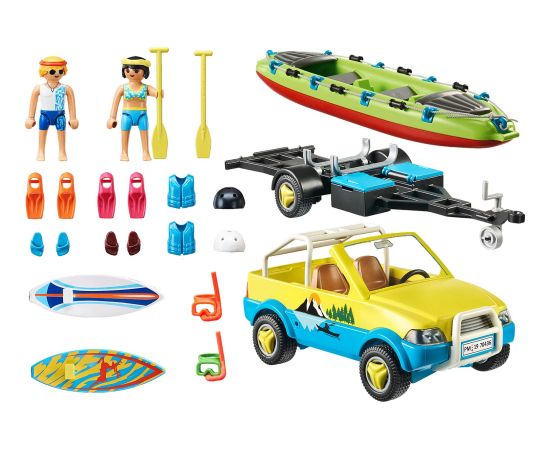 Playmobil Auto z przyczepką na kanu (70436)