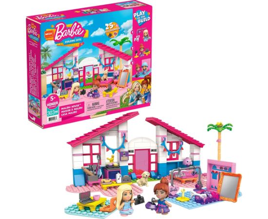 Mattel Mega Bloks Klocki Barbie Malibu dom GWR34