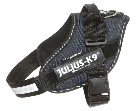 Trixie Szelki Julius-K9®, 0/M–L: 58–76 cm/40 mm, jeans