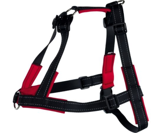 Trixie Szelki dla psa Lead Walk Soft czarno czerwone r. S-M, 45-70cm