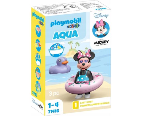 Playmobil Zestaw z figurką 1.2.3 Disney 71416 Myszka Minnie i wycieczka na plażę