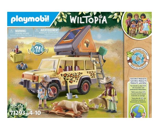 Playmobil Zestaw z figurkami Wiltopia 71293 Z samochodem terenowym wśród lwów