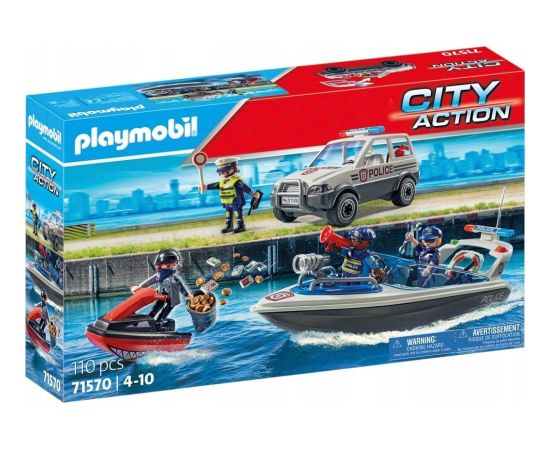 Playmobil Zestaw z figurkami City Action 71570 Pościg policyjny na wodzie