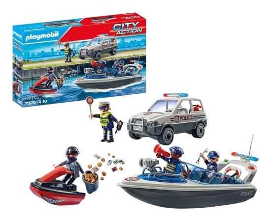 Playmobil Zestaw z figurkami City Action 71570 Pościg policyjny na wodzie