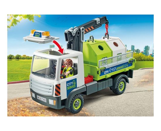 Playmobil Zestaw z figurkami City Action 71431 Samochód ciężarowy z kontenerami na szkło