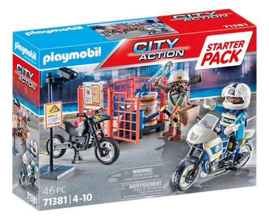 Playmobil Zestaw z figurkami City Action 71381 Starter Pack Policja