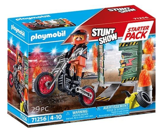 Playmobil Playmobil Starter Pack Pokaz kaskaderski ze ścianą ognia 71256