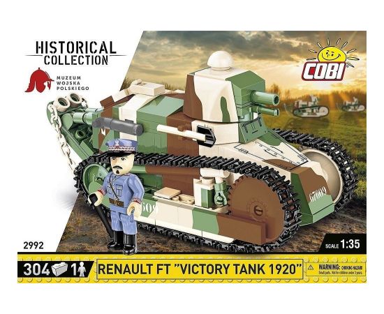 Cobi COBI 2992 Historical Collection Great War Francuski czołg Renault FT "Victory Tank 1920"