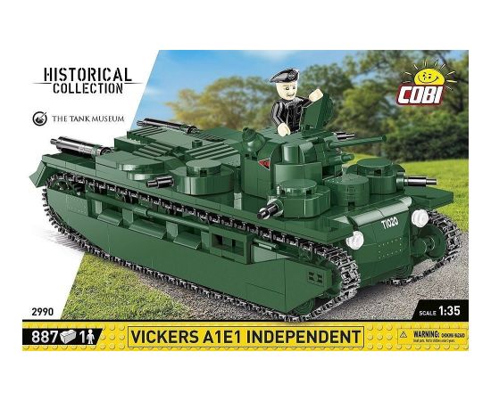 Cobi COBI 2990 Historical Collection Great War Brytyjski czołg Vickers A1E1 Independent 887 klocków