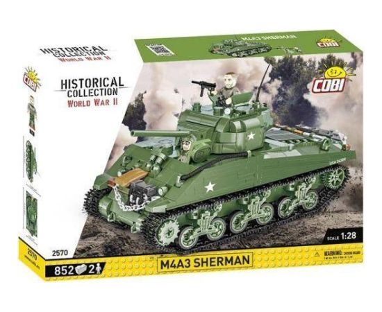 Cobi COBI 2570 Historical Collection WWII Amerykański czołg średni M4A3 Sherman 852 klocki