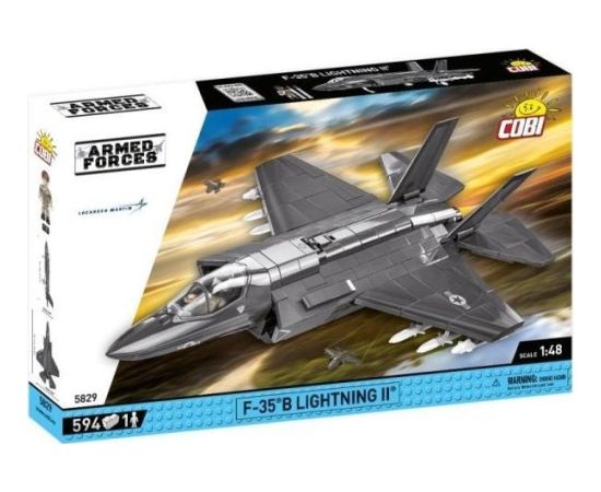 Cobi COBI 5829 Armed Forces Samolot myśliwski wielozadaniowy F-35B Lightning II USA 594 klocki