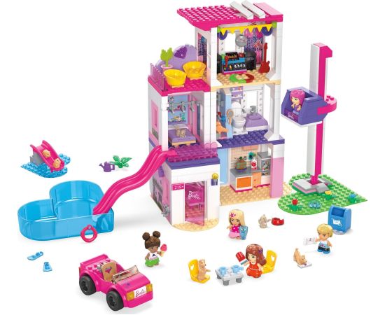 Mattel MEGA BLOKS Barbie Domek Marzeń DreamHouse Zestaw klocków HHM01 p4 MATTEL