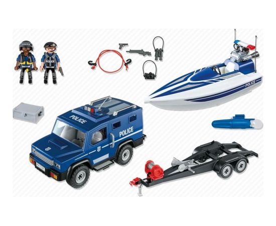 Playmobil Pojazd Terenowy Policji z Motorówką (5187)