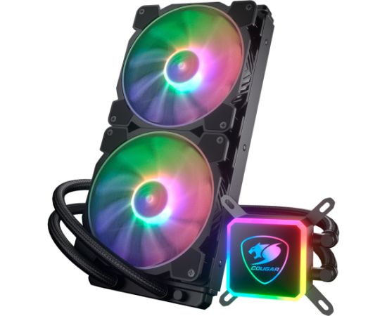 Cougar I Aqua ARGB 280 I 3MAQR280.0003 I AiO Liquid Cooling I Aqua ARGB 280 *1 + 140mm RGB fan x2 + remote control