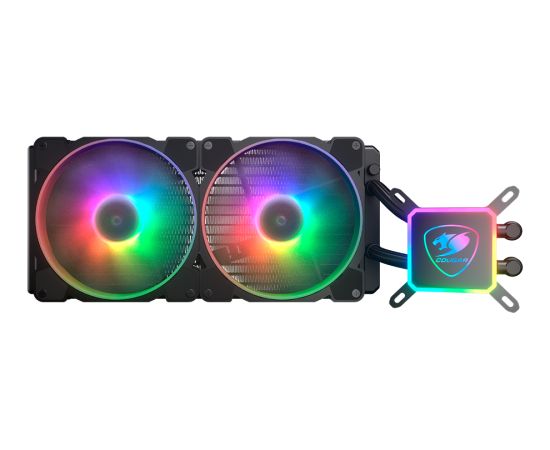 Cougar I Aqua ARGB 280 I 3MAQR280.0003 I AiO Liquid Cooling I Aqua ARGB 280 *1 + 140mm RGB fan x2 + remote control