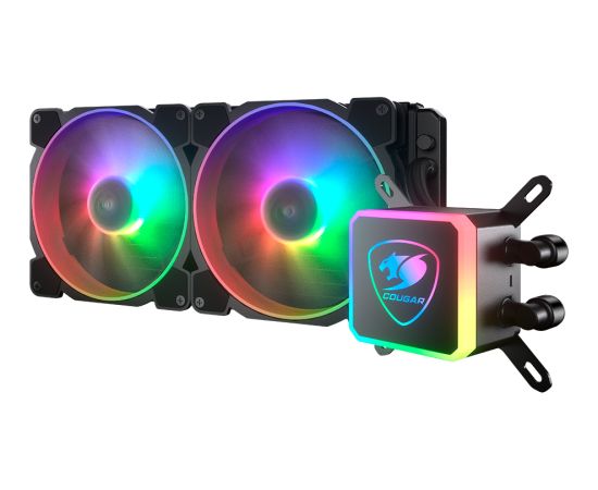 Cougar I Aqua ARGB 280 I 3MAQR280.0003 I AiO Liquid Cooling I Aqua ARGB 280 *1 + 140mm RGB fan x2 + remote control