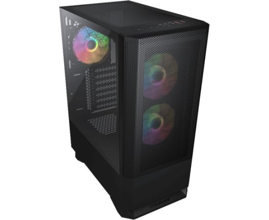 COUGAR | MX430 Mesh RGB Black | PC Case | Mid Tower / Mesh Front Panel / 3 x ARGB Fans / 4mm TG Left Panel